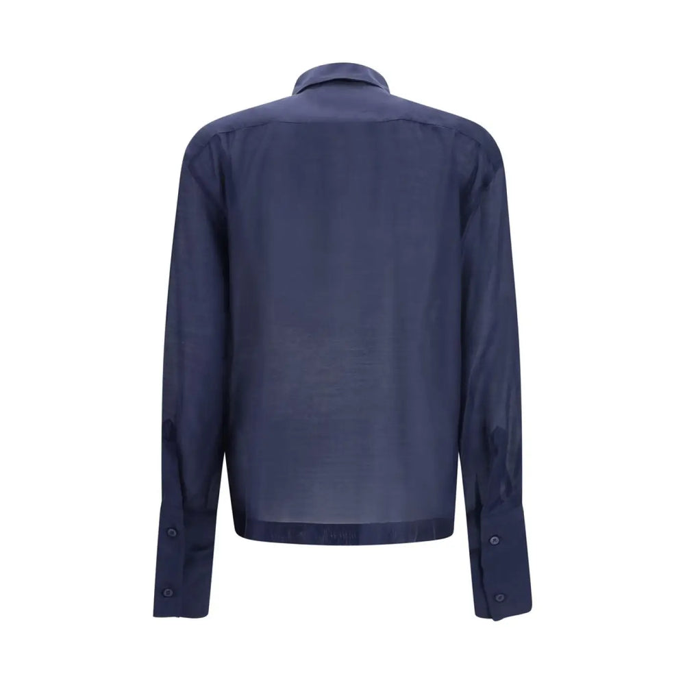 The Latest Blue Wool Oves Aries Dress Shirt