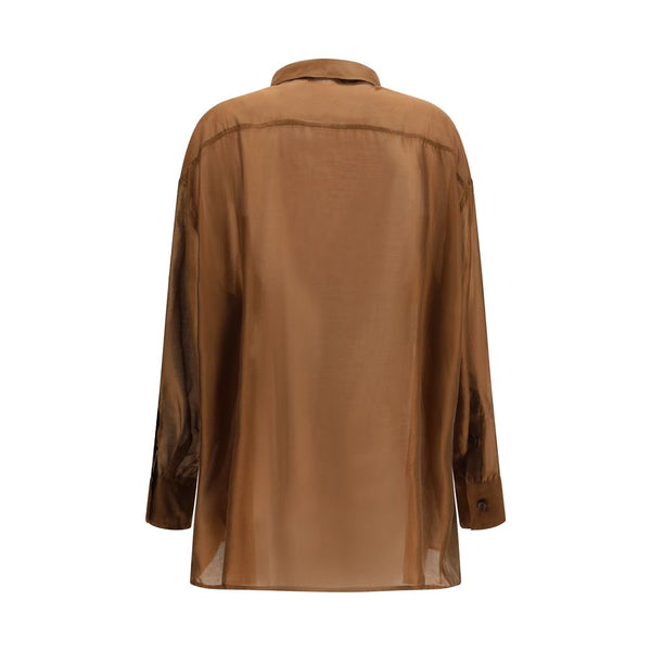 The Latest Shirts - Brown Lycra Dress Shirt