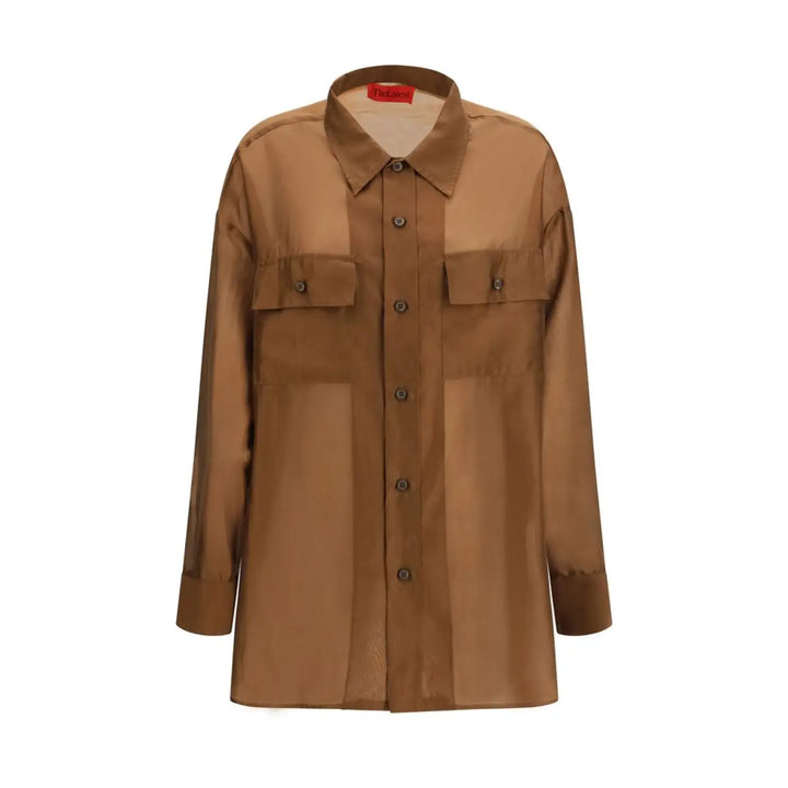 The Latest Brown Lycra Dress Shirt