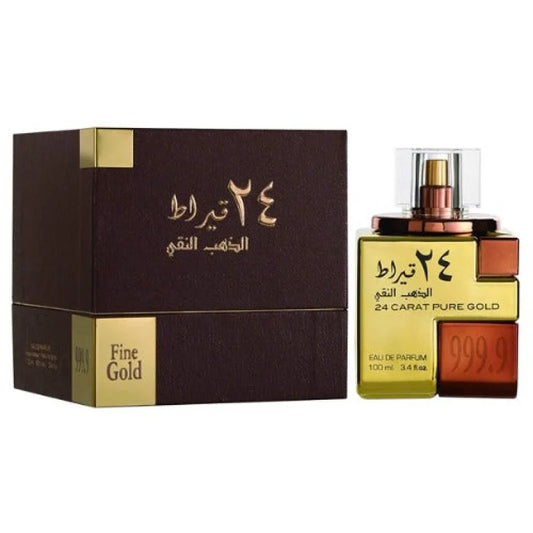 Alluring Pure Gold Eau Oud Saffron Rose Symphony Unisex Fragrance Lattafa