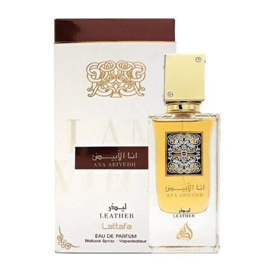 Sensual Lattafa Ana Abiyedh Leather Eau with Pink Pepper Amber Musk Unisex Fragrance