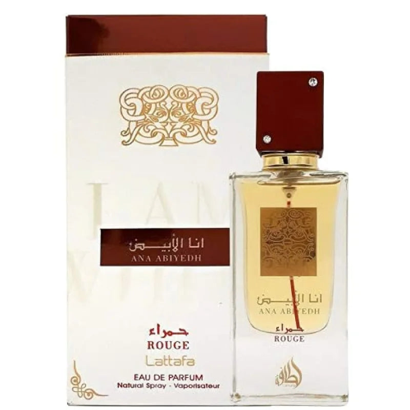 Lattafa Ana Abiyedh Rouge Eau Sensual Amber Saffron Perfume Unisex Fragrance