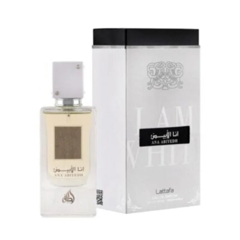 Radiant Lattafa Ana Abiyedh White Eau de Parfum with Vanilla Saffron Unisex Fragrance
