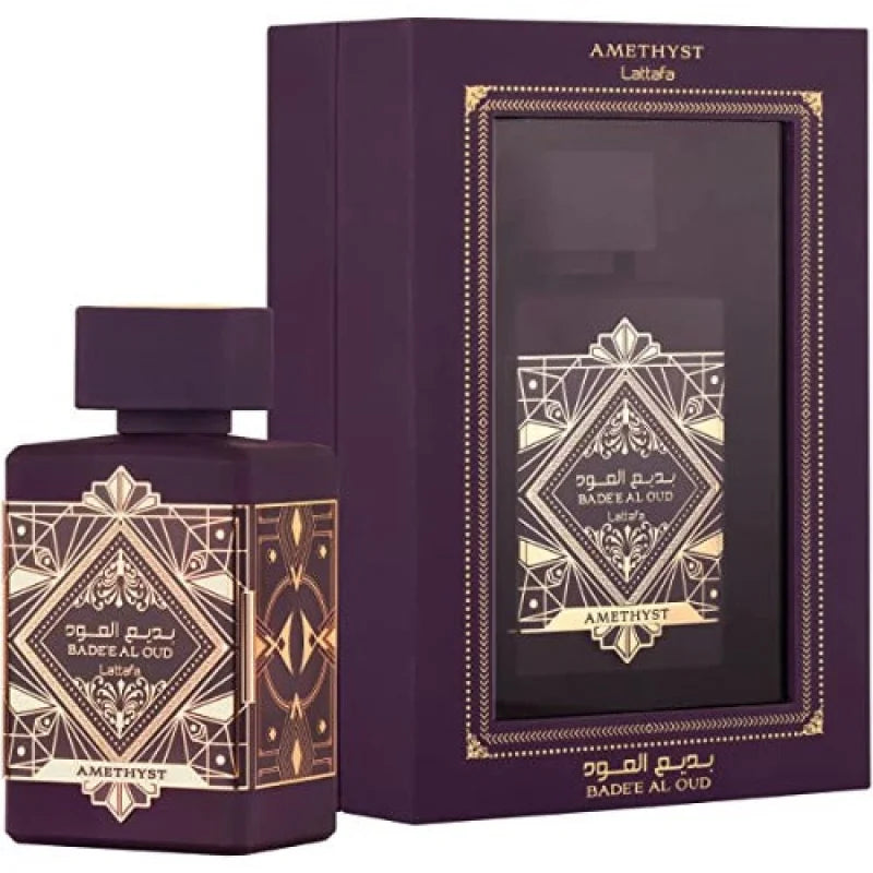 Lattafa Badee Al Oud Amethyst Amber Vanilla Seduction with Turkish Rose Unisex Fragrance