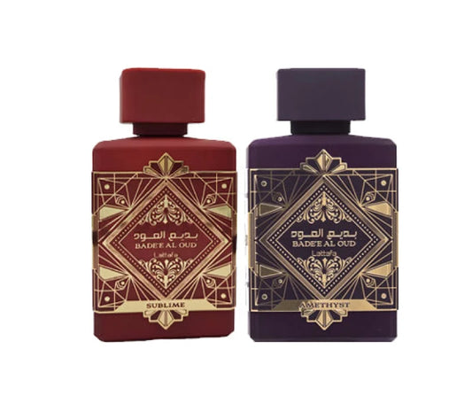 Lattafa Badee Al Oud Duo Radiates Amethyst Splendor Men’s Cologne The Perfume Box