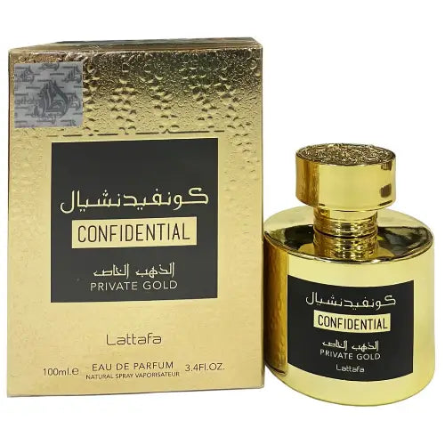 Experience Luxury with Lattafa Confidential Private Gold Eau Men’s Cologne