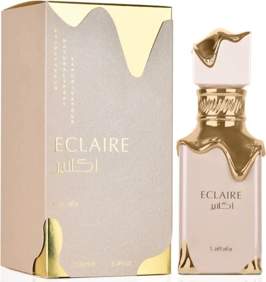 Lattafa Eclaire Eau Creamy Caramel Sugar with Delicate White Flowers Base Unisex Fragrance