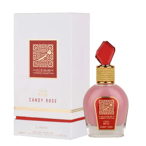 Indulge in the Sweet Musky Notes of Musk Candy Rose Unisex Fragrance Lattafa