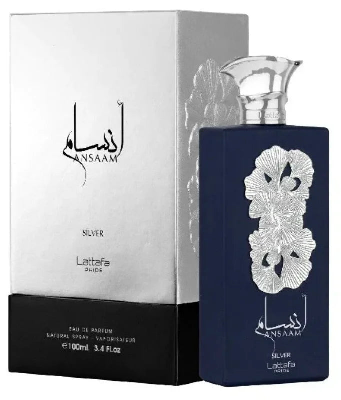 Lattafa Pride Ansaam Silver Eau Radiant Cardamom Lavender Elixir Unisex Fragrance