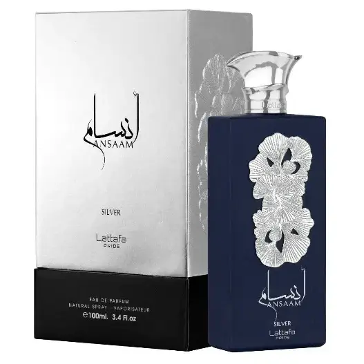 Lattafa Pride Ansaam Silver Eau Sensation of Cardamom and Lavender Unisex Fragrance