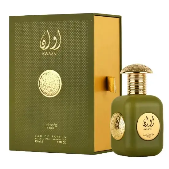 Lattafa Pride Awaan Gold Eau Bold Fragrance with Exotic Citrus Notes Unisex