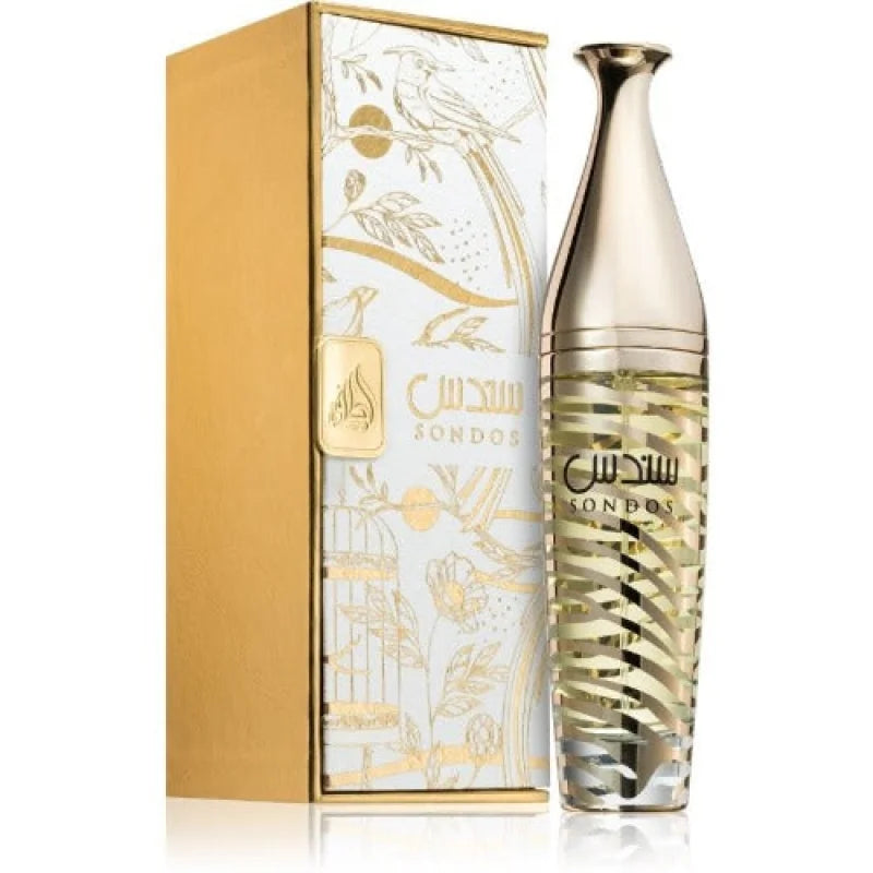 Lattafa Sondos Eau Amber Fantasy Perfume with Jasmine Peach Unisex Fragrance