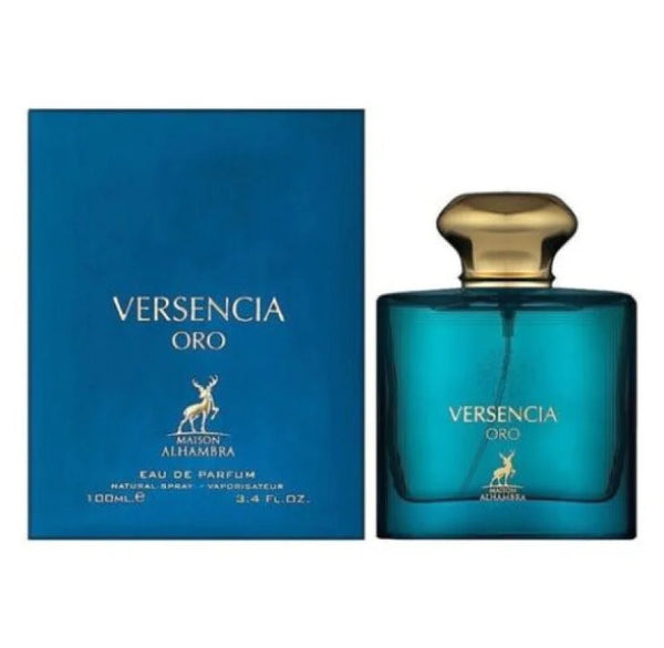 Lattafa Men’s Cologne - Versencia Oro Eau Unleashes Your Inner God Maison Alhambra Scent Domination Aroma Explosion