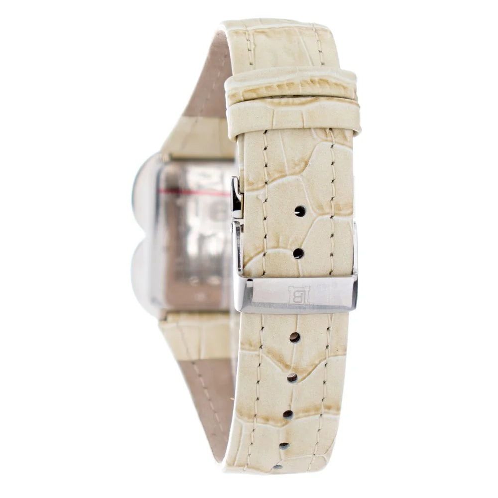 Laura Biagiotti Beige Leather Dress Watch