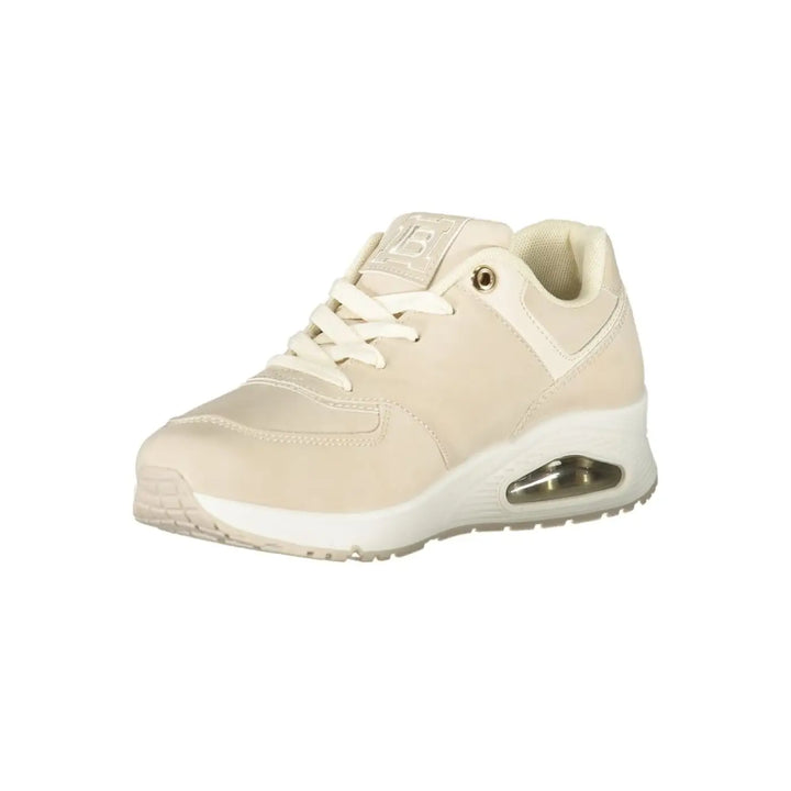 Laura Biagiotti Beige Polyurethane Women Sneaker