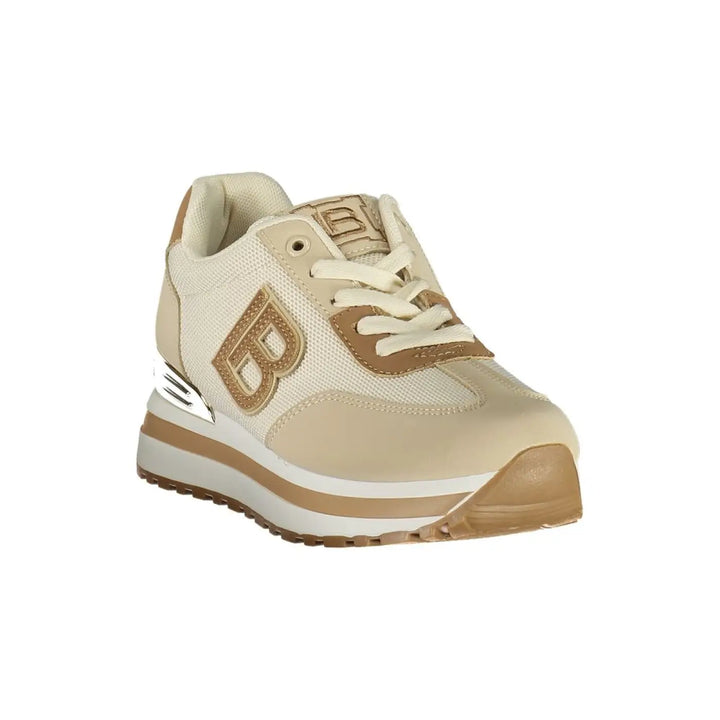 Laura Biagiotti Beige Polyurethane Women Sneaker