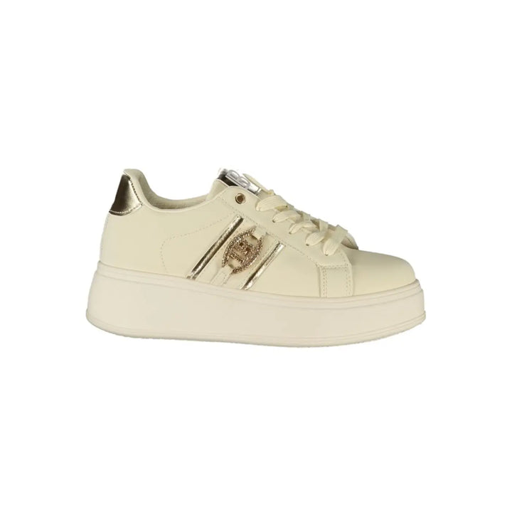 Laura Biagiotti Beige Polyurethane Women Sneaker