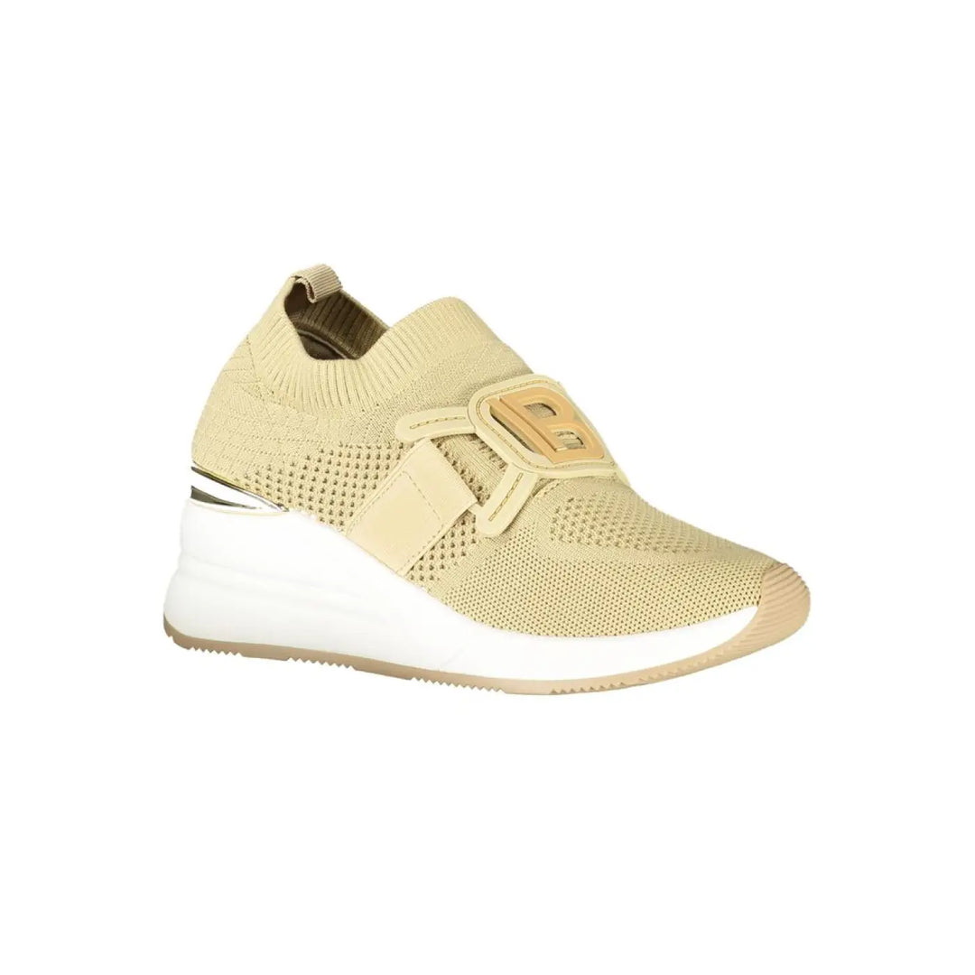 Laura Biagiotti Beige Polyurethane Women Sneaker