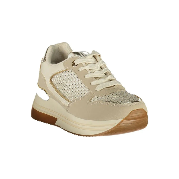Laura Biagiotti Beige Polyurethane Women Sneaker