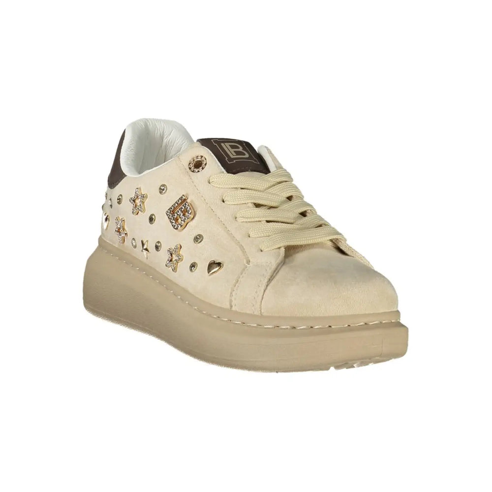 Laura Biagiotti Beige Polyurethane Women’s Sneaker