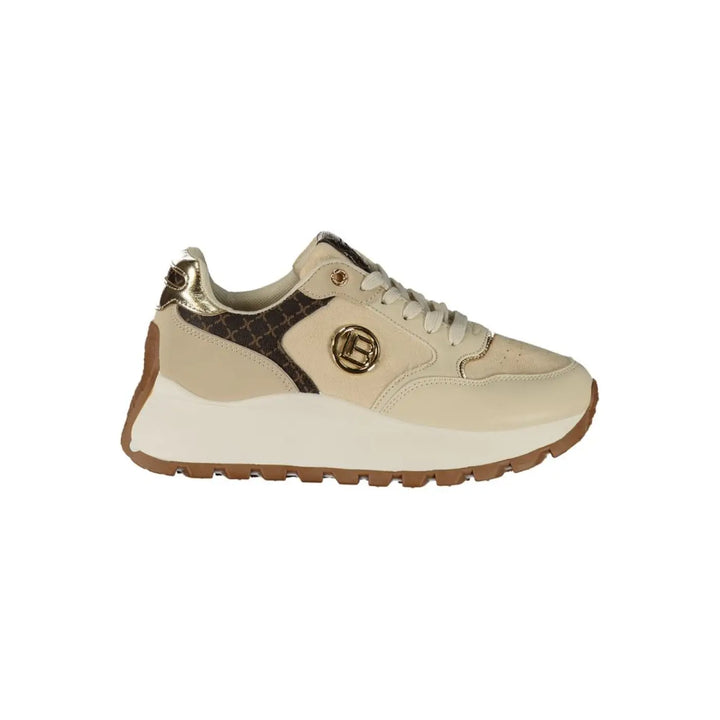 Laura Biagiotti Beige Polyurethane Womens Sneaker