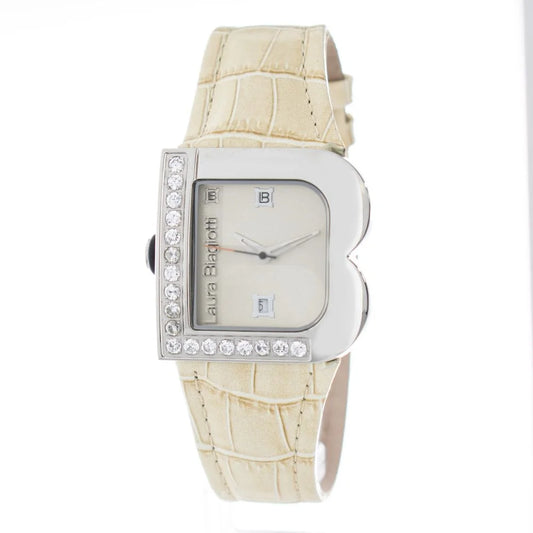 Laura Biagiotti Beige Stainless Steel Dress Watch