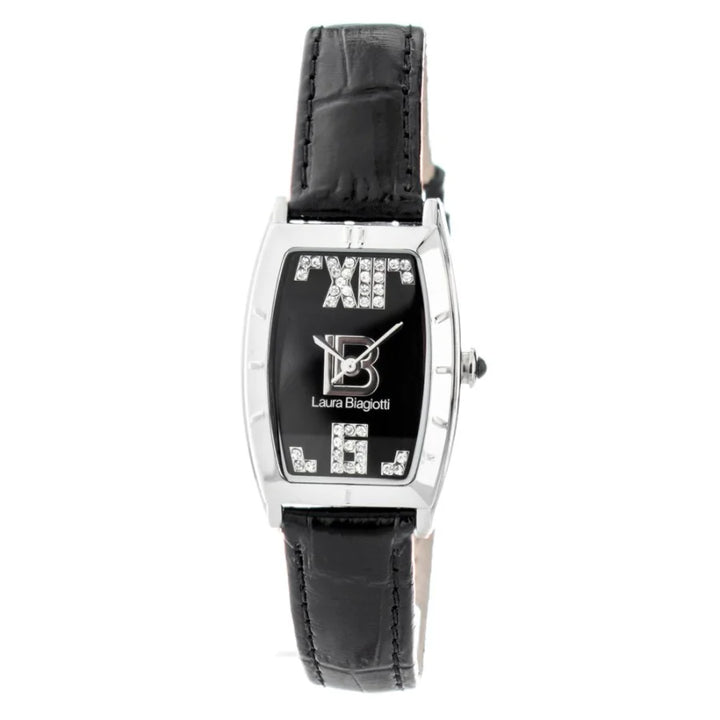 Laura Biagiotti Black Leather Dress Watch