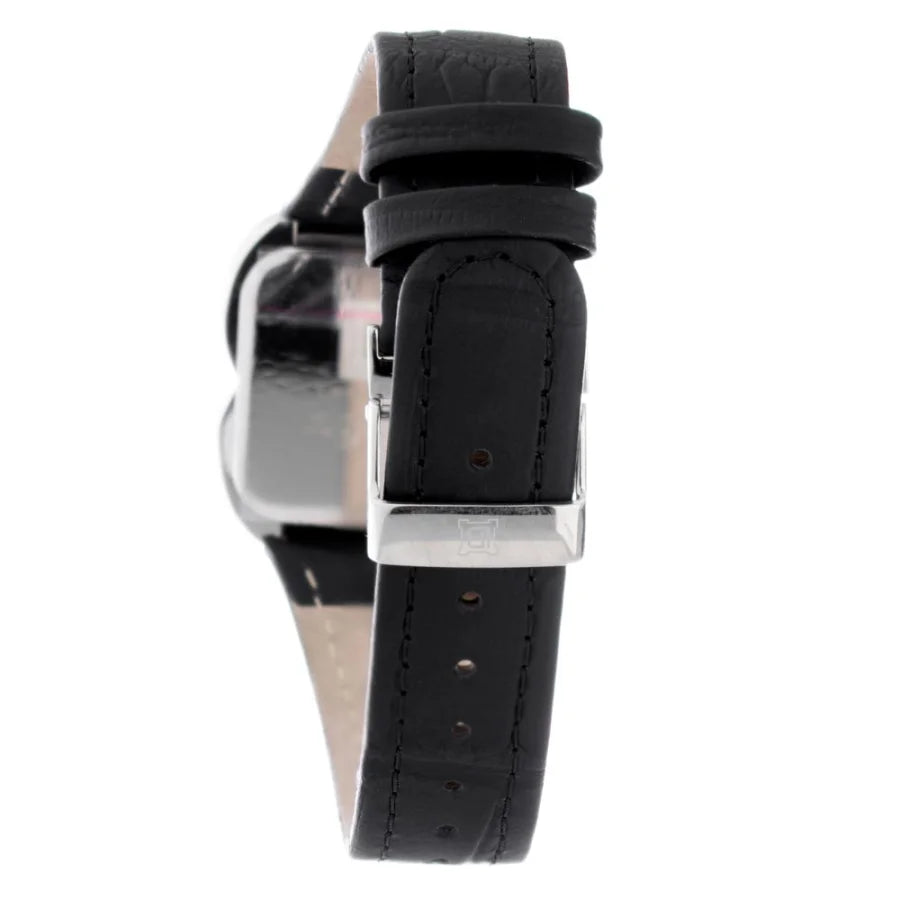 Laura Biagiotti Black Leather Dress Watch