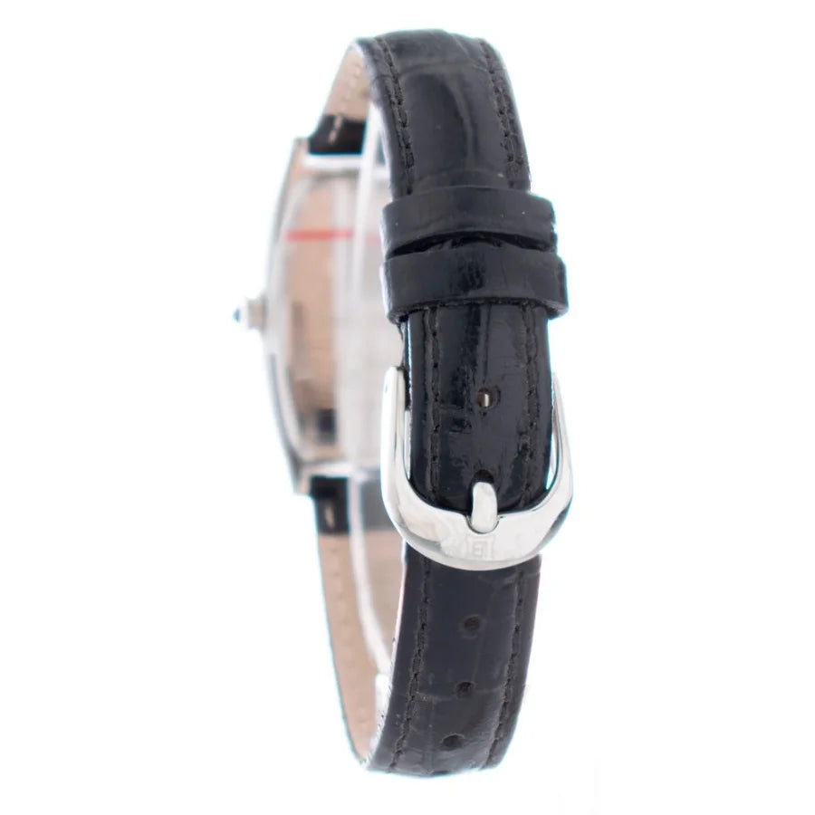 Laura Biagiotti Black Leather Dress Watch