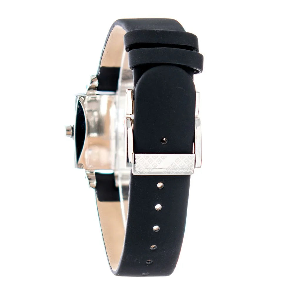 Laura Biagiotti Black Leather Dress Watch