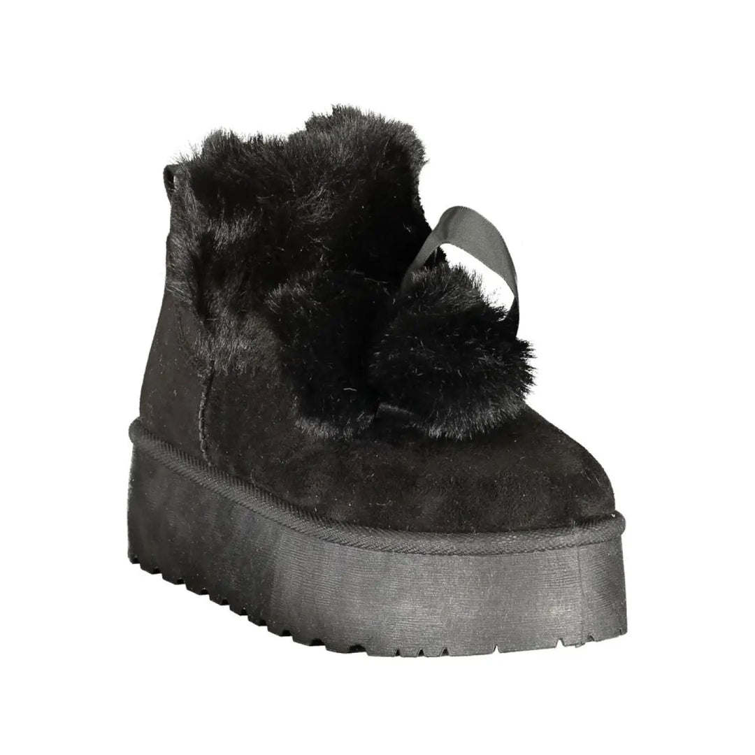 Laura Biagiotti Black Polyurethane Women’s Boot