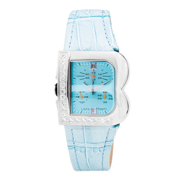 Laura Biagiotti Blue Leather Dress Watch