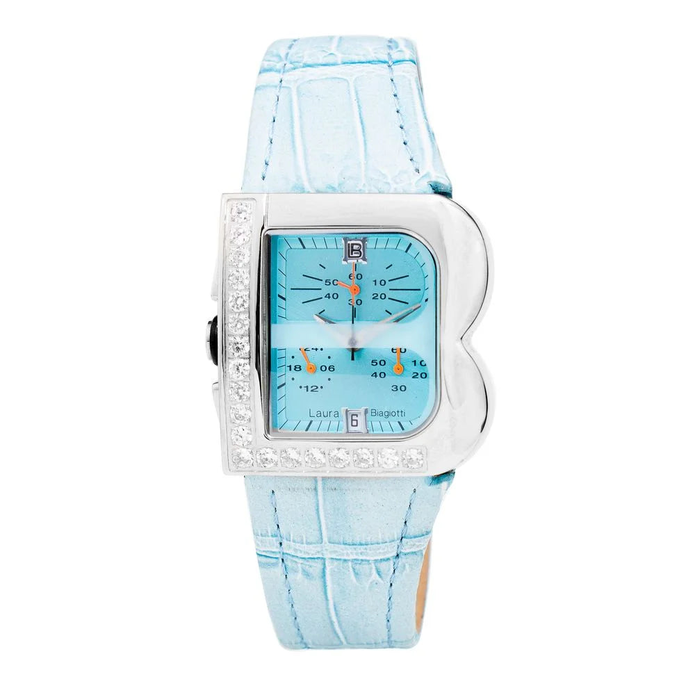Laura Biagiotti Blue Leather Dress Watch