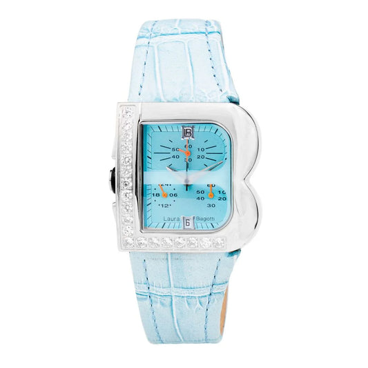 Laura Biagiotti Blue Leather Dress Watch