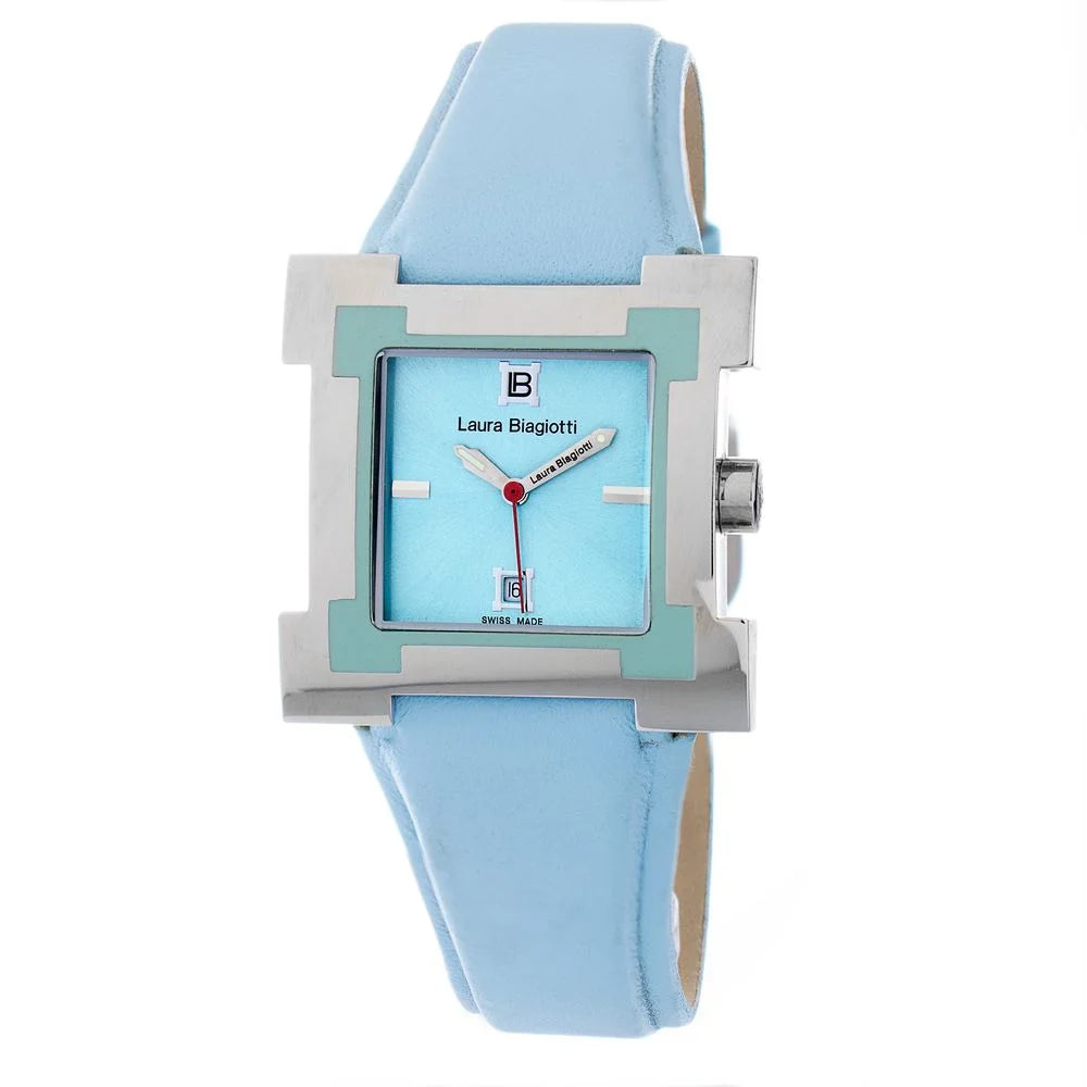 Laura Biagiotti Blue Leather Dress Watch