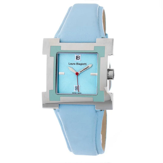 Laura Biagiotti Blue Leather Dress Watch