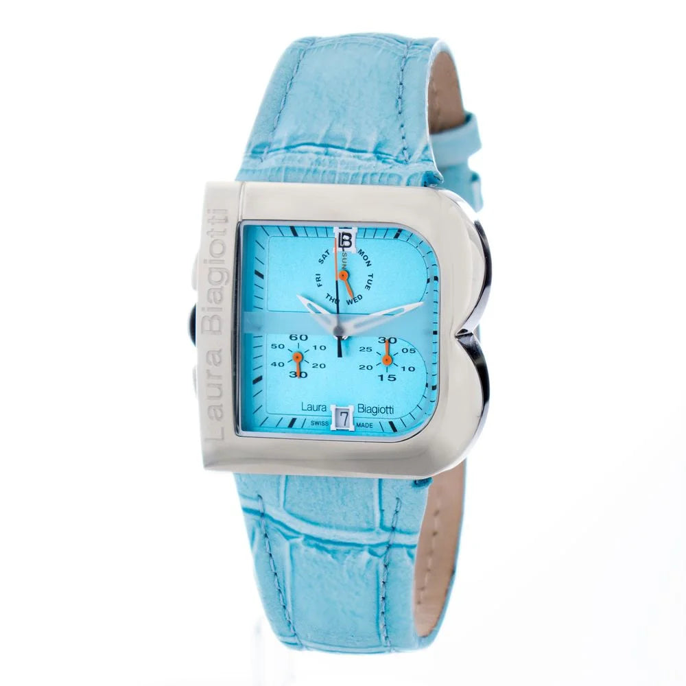 Laura Biagiotti Blue Leather Dress Watch