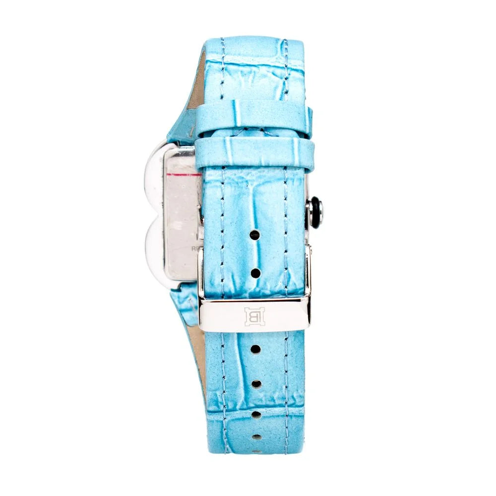 Laura Biagiotti Blue Leather Watch with Silver Steel Case and Dial