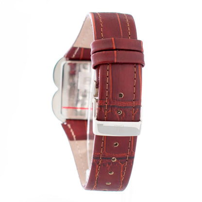 Laura Biagiotti Brown Leather Dress Watch with Silver Steel Case