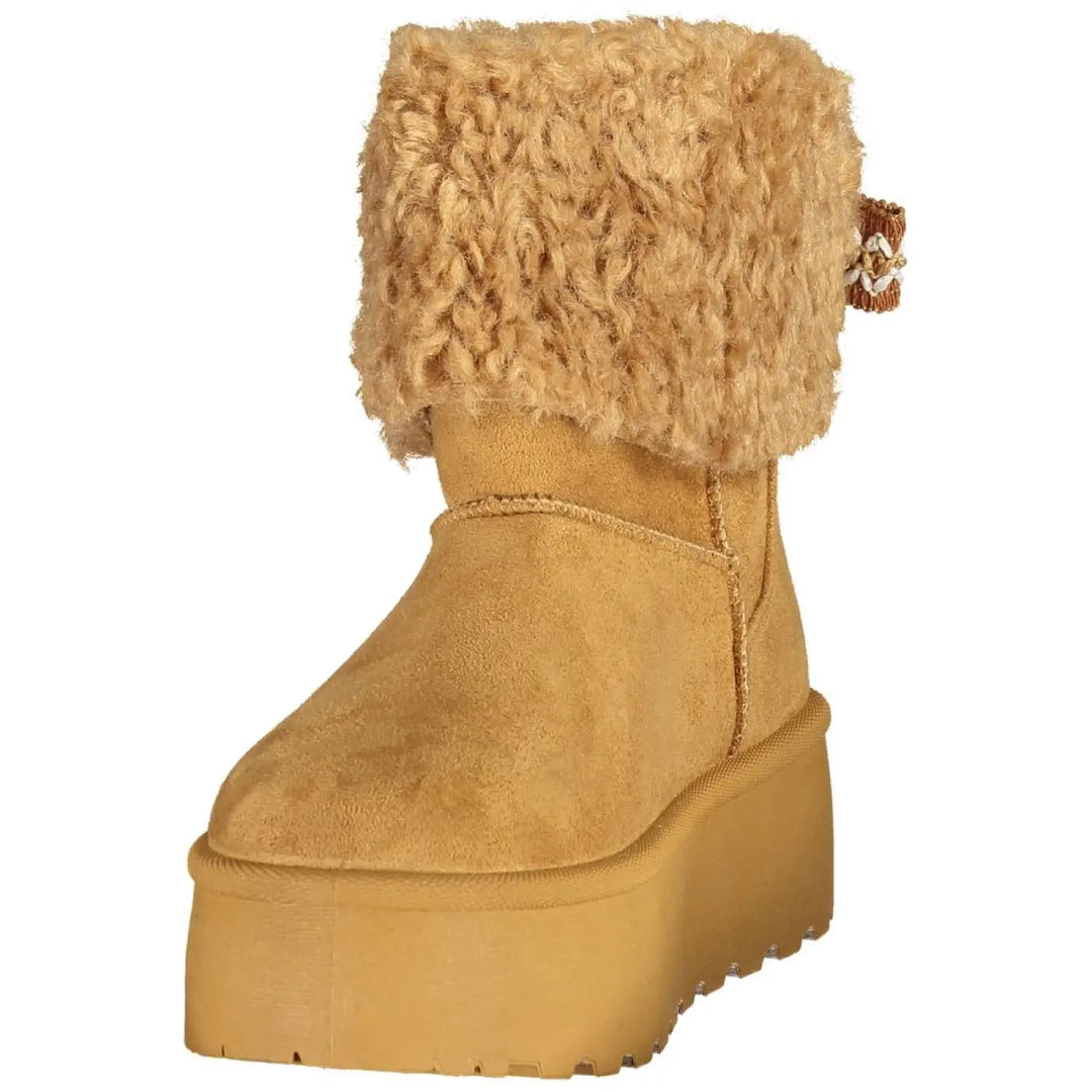 Laura Biagiotti Brown Polyurethane Women’s Ankle Boot