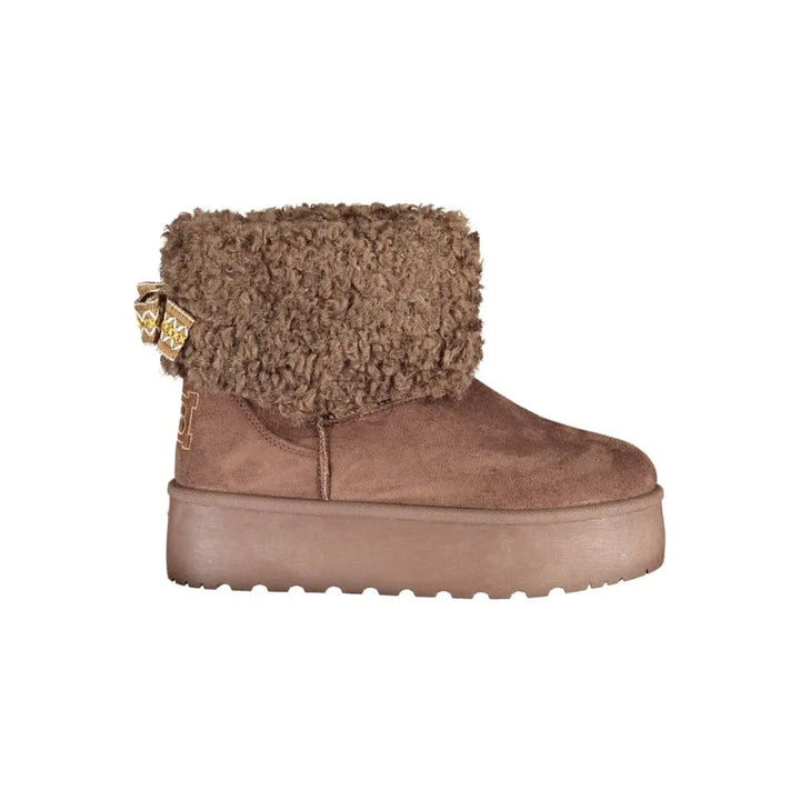 Laura Biagiotti Brown Polyurethane Women’s Ankle Boot