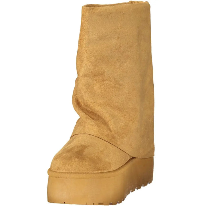 Laura Biagiotti Brown Polyurethane Women’s Boot