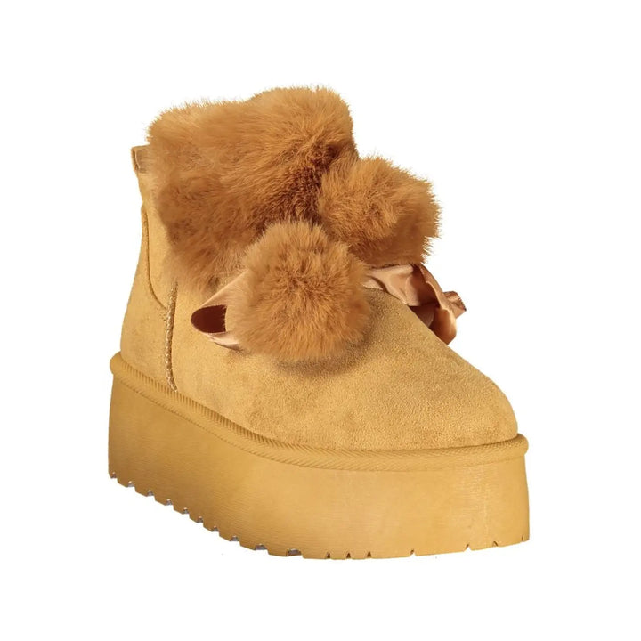 Laura Biagiotti Brown Polyurethane Women’s Bootie