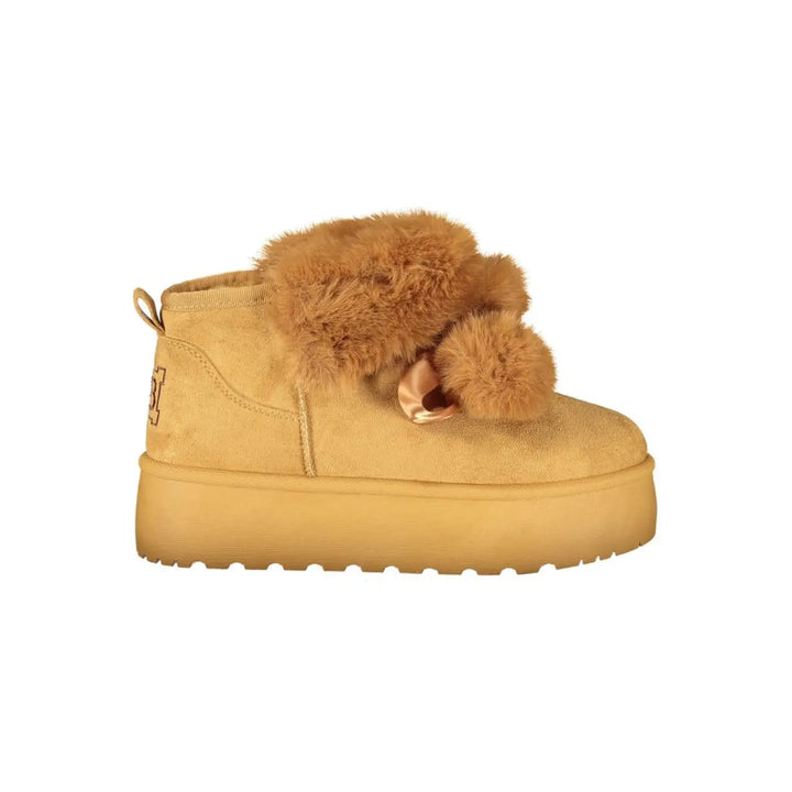 Laura Biagiotti Brown Polyurethane Women’s Bootie