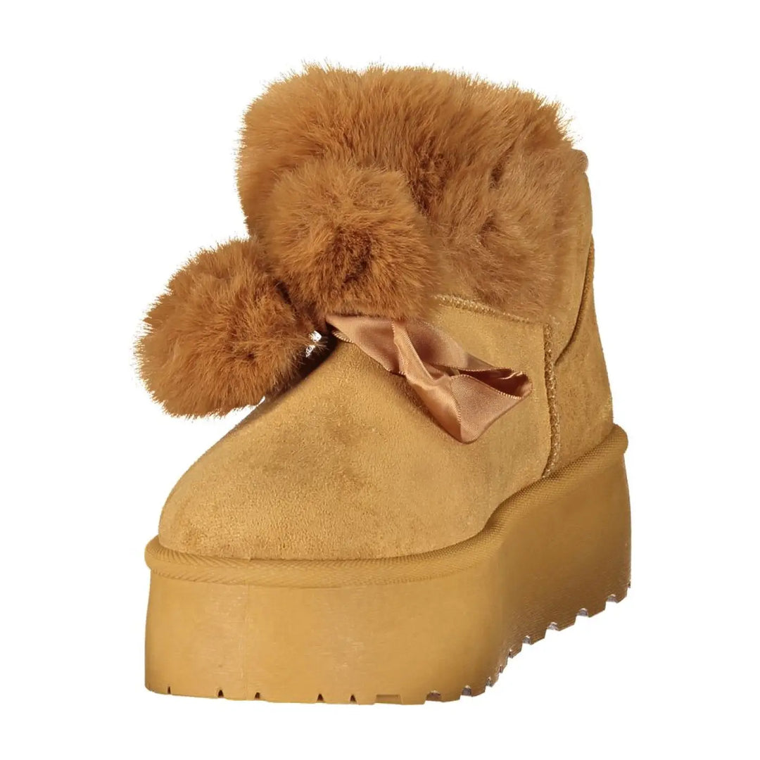 Laura Biagiotti Brown Polyurethane Women’s Bootie