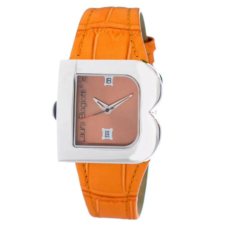 Laura Biagiotti Orange Leather Bracelet Watch