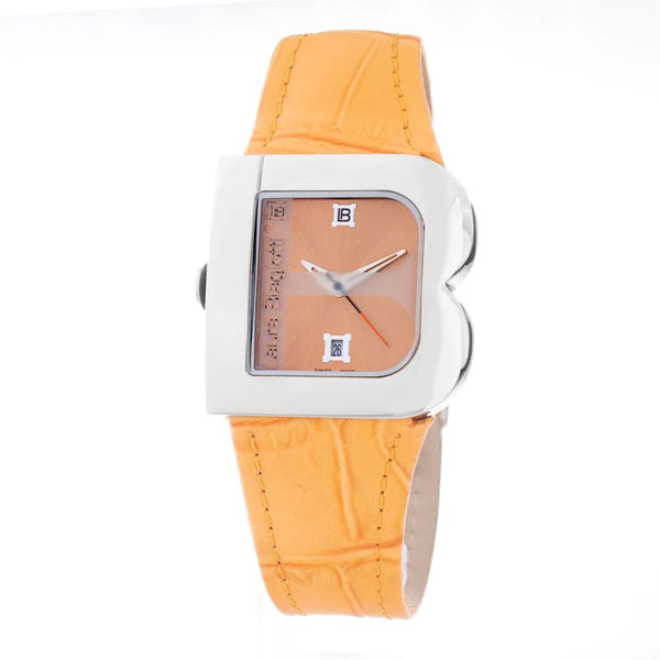 Laura Biagiotti Orange Leather Dress Watch