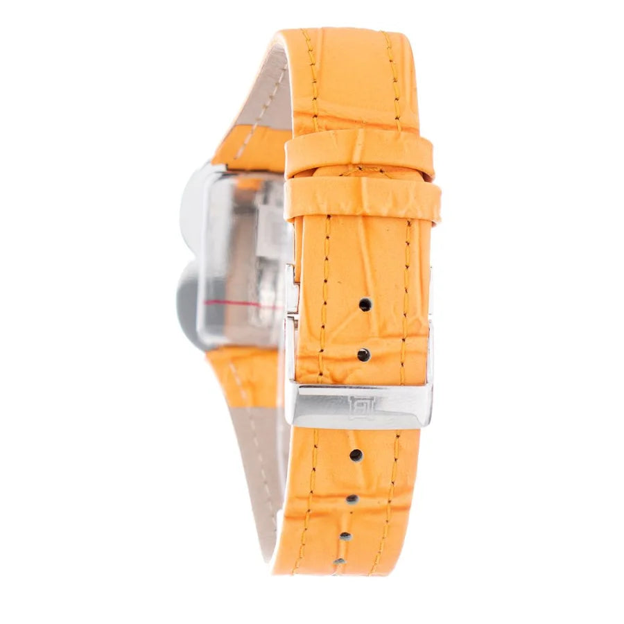 Laura Biagiotti Orange Leather Dress Watch