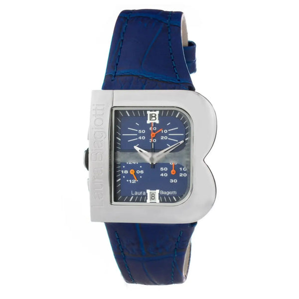 Laura Biagiotti Purple Leather Dress Watch