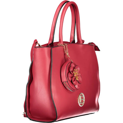 Laura Biagiotti Red Dausette Bag Sophisticated PVC Elegance